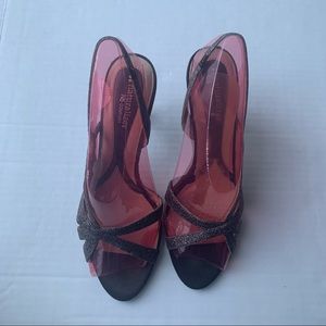 Naturalized N5 Comfort Prissy Black/brown Glittery Heels 10